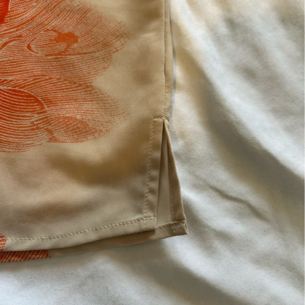 The Limited Orange and Cream Floral Blouse - Picture 5 of 6